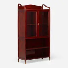 Cabinet by Gustav Siegel, c. 1905, alder, glass, brass, sold Mar 2024