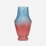 Daum, Crocus vase, c. 1910, acid-etched, enameled and gilt cameo glass