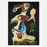Untitled by Emerson Woelffer, 1952, oil on canvas, sold Mar 2024