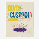 Mark Bradford, Untitled, 2006, mixed media collage on found posterboard mounted to linen-covered panel