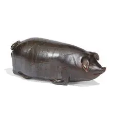 Anna Pottery, Wallace & Cornwall Kirkpatrick, pig flask, anatomically correct