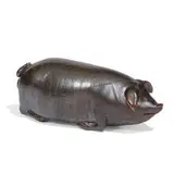 Anna Pottery, Wallace & Cornwall Kirkpatrick, pig flask, anatomically correct
