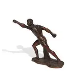 the Antique, carved wood figure, likely of Pheidippides