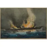 Currier & Ives, Burning of the Inman Line Steam Ship City of Montreal, 1887