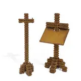 George Deerholtz, two large Tramp Art crosses, one with lectern
