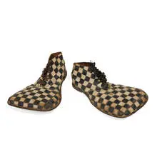 Circus Paraphernalia, black and white checkered clown shoes