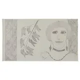 Lee Godie, Female Portrait with John Hancock and Leaves (recto) and Five Traced Hands (verso), circa 1980