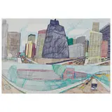 Wesley Willis, Jackson, Adams, Franklin, 1989; 109th and S. Cottage Grove Av., 1989