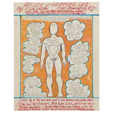 Royal Robertson, House of Horrors Sin's [sic], circa 1990 (double-sided)