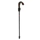 Stick Dog Bob, Serpent Cane with Green Glass Eyes and Bearded Face