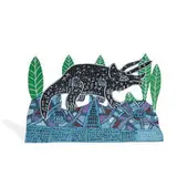 The Black Night Abigrilla, 1989, #11,198 by Howard Finster, sold Aug 2021