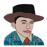 Hank Williams, The Singing Star, #8,152 by Howard Finster, 1988, sold Aug 2021