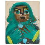 Eddy Mumma, Two Portraits (double-sided), acrylic on board