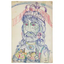 Lee Groban, Design for Sundog Summit Album Cover (The Bearded Countess of Strassenburg), c. 1970