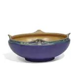 Newcomb College Pottery, earthenware bowl with four tiny handles