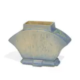 Futura Blue Fan vase by Roseville Pottery, sold Jun 2021