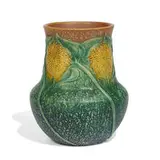 Sunflower vase 6 3/4dia x 8 3/8h by Roseville Pottery, sold Jun 2021