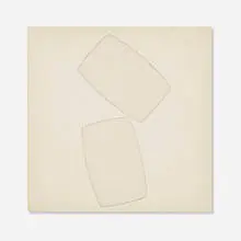 Untitled (Relief) by Henryk Stażewski, c. 1960, embossed paper, sold Jan 2019