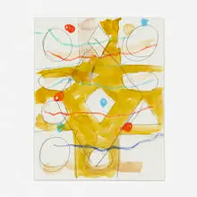 Norbert Prangenberg, Untitled, 1989, watercolor, pastel, and graphite on paper