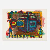 Friedensreich Hundertwasser, Abschied aus Afrika, 1967, lithograph on paper