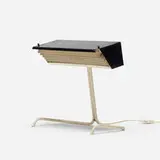 Jacques Biny, table lamp, model 231, c. 1957, enameled steel, brass