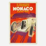 Robert Falcucci, Monaco Grand Prix, 1930, lithograph on paper