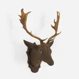 Folk Art, carved deer head