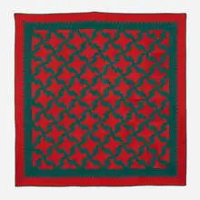 Mennonite, Drunkard's Path quilt, c. 1890, fabric