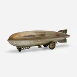 Graf Zeppelin pull toy by Steelcraft Toy Company, c. 1932, enameled steel, rubber, sold Jan 2019