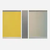 Frederick Spratt, Semaphor: August (triptych), 1973, automotive paint on aluminum
