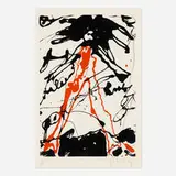 Claes Oldenburg, Striding Figure (from Conspiracy: The Artist as Witness portfolio), screenprint on paper