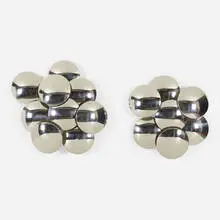Goffredo Reggiani, sconces, pair, c. 1975, stainless steel, enameled steel