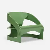 Joe Colombo, 4801 lounge chair, 1964, lacquered and bent plywood