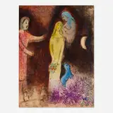 Chloé vêtue et coiffée par Cléariste (from Daphnis et Chloé) by Marc Chagall, 1961, lithograph on paper, sold Jan 2019