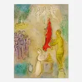 Le sacrifice aux nymphes (from Daphnis et Chloé) by Marc Chagall, 1961, lithograph on paper, sold Jan 2019