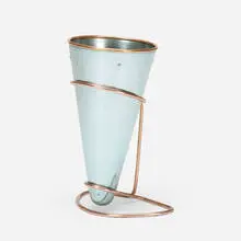 umbrella stand by Ettore Sottsass, 1955, anodized aluminum, sold Jan 2019
