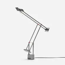 Richard Sapper, Tizio table lamp, 1972, enameled aluminum, molded plastic, enameled steel, chrome plated steel, printed paper