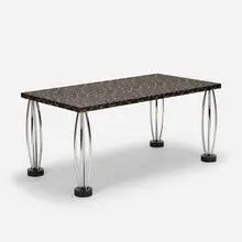 City dining table by Ettore Sottsass, 1983, laminate over pressboard, chrome-plated steel, enameled aluminum, sold Jan 2019
