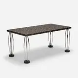 City dining table by Ettore Sottsass, 1983, laminate over pressboard, chrome-plated steel, enameled aluminum, sold Jan 2019
