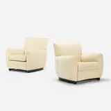 Art Déco, lounge chairs, pair
