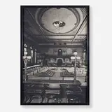 Bertrand Goldberg, Lightbox featuring the Chicago Chamber of Commerce, c. 1985, transfer-print on canvas, enameled aluminum