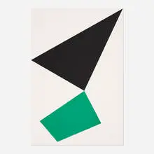 Untitled (one work from the Werkubersich portfolio) by Leon Polk Smith, 1984-87, screenprint on paper, sold Jan 2019
