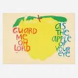 Song with an Apple by Corita Kent, 1964, screenprint on paper, sold Jan 2019