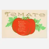 Tomato by Corita Kent, 1967, screenprint on paper, sold Jan 2019