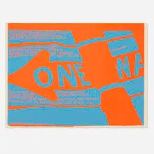One Way by Corita Kent, 1967, screenprint on paper, sold Jan 2019
