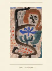 Eine Schwärmende by Paul Klee, 1938, Kleisterfarbe und Aquarell auf Papier, vom Künstler auf leichten Karton montiert, sold Nov 2010