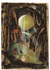 Fritz Winter, Triebkräfte der Erde, 1944, Öl und Monotypie auf dünnem, halbtransparentem Papier