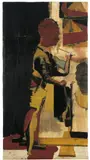Neo Rauch, Gelber Junge, 1995, Öl auf Papier auf Leinwand