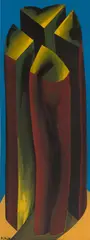 Baumstamm, dithyrambisch by Markus Lüpertz, 1966, Leimfarbe auf Leinwand, sold Jun 2025