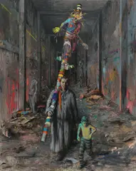 Kaltlauf by Jonas Burgert, 2010, Öl auf Leinwand, sold Nov 2023